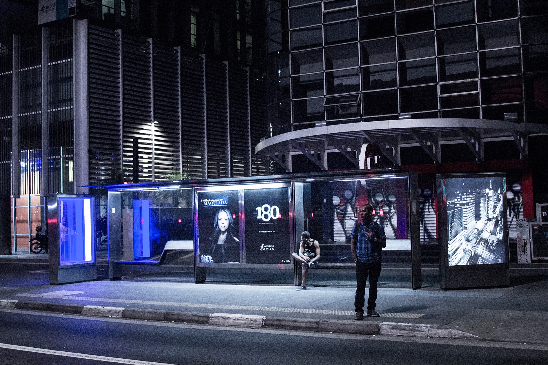 Street view of the Avon 180 bus shelter campaign