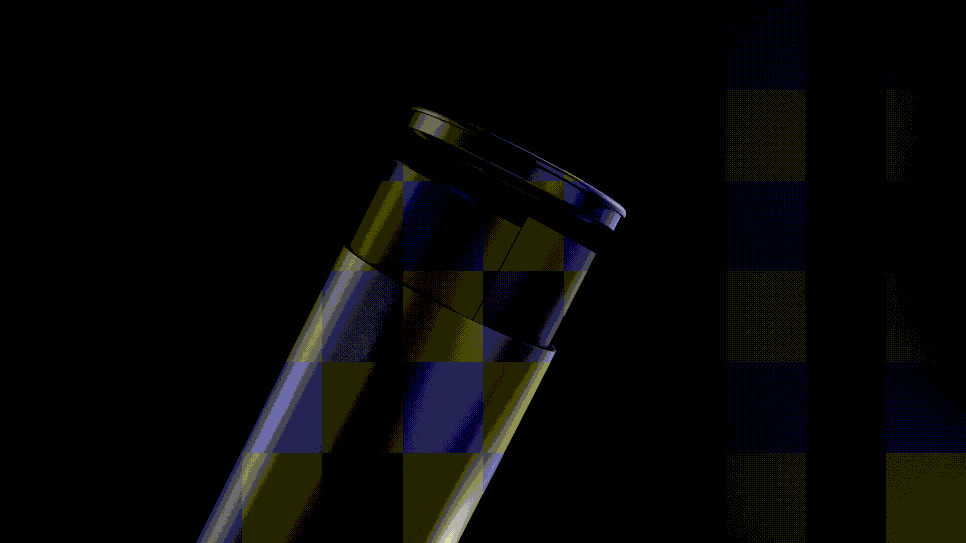 Animated presentation of the Equity Calendar and its black cylindrical packaging