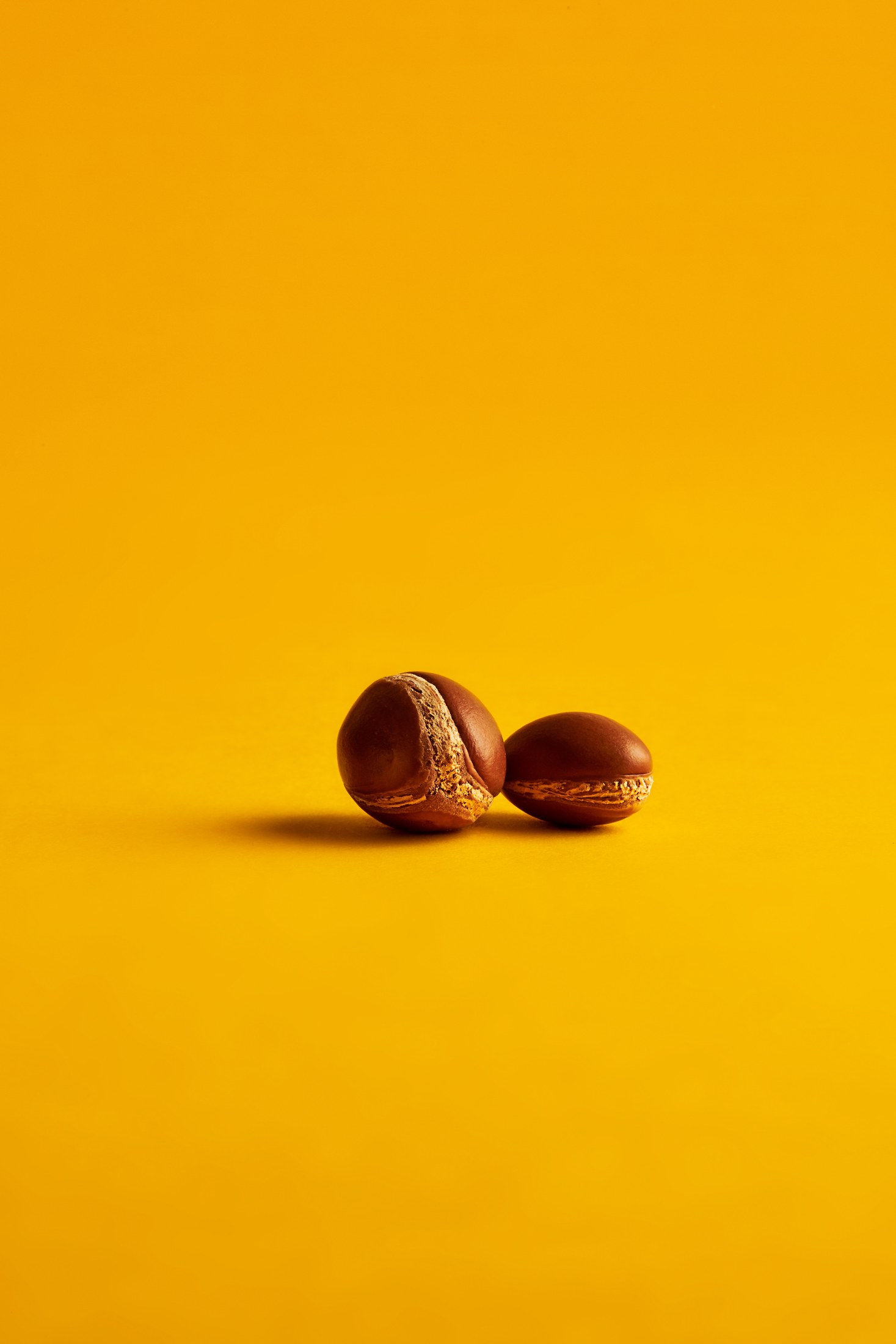 Eume ingredient photography against a yellow background