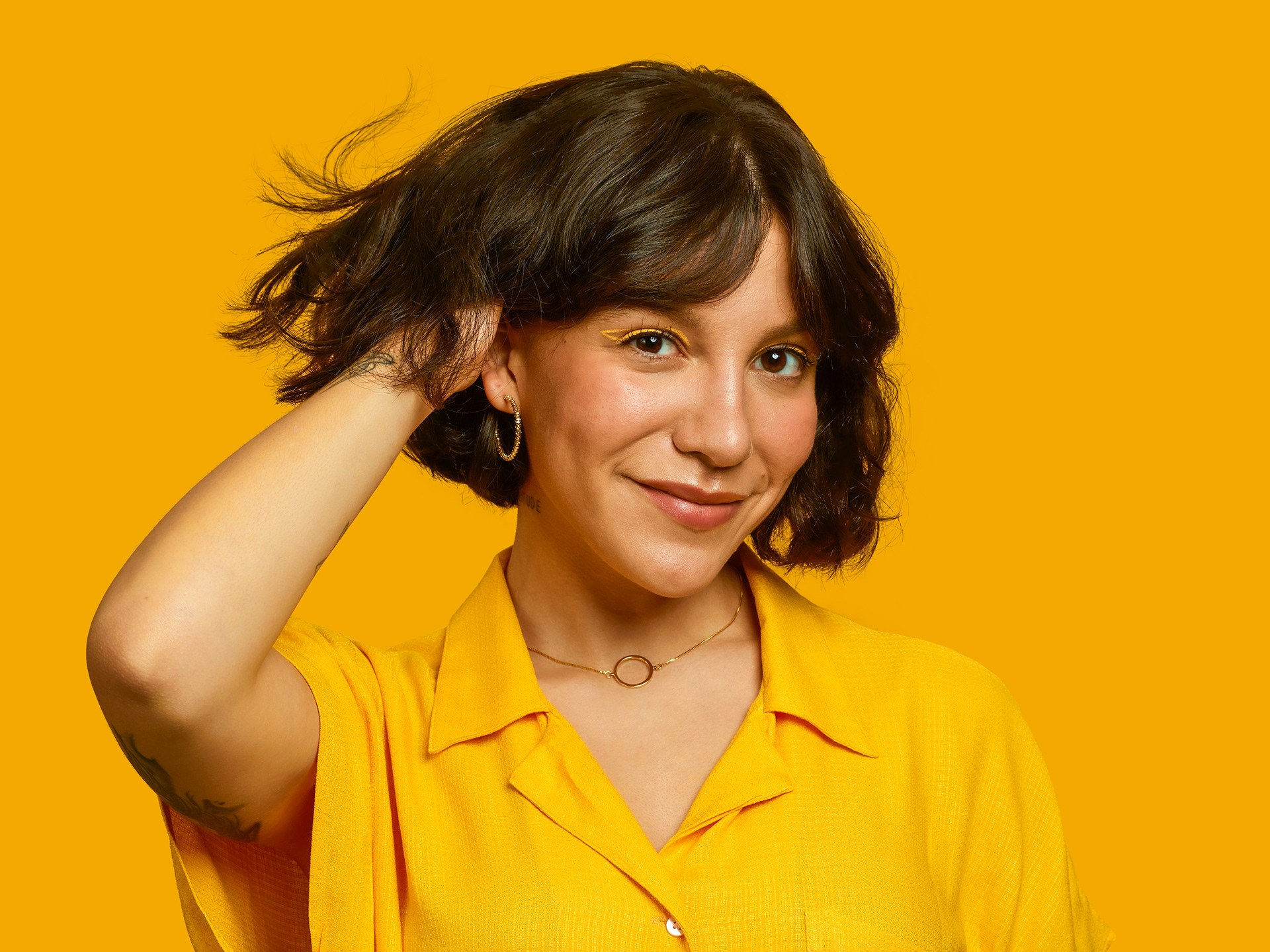 Eume campaign portrait showing hair and personal identity