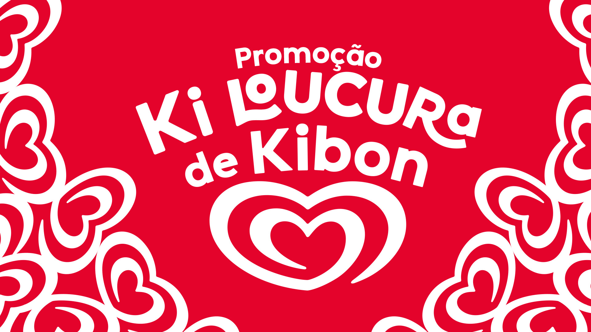 Ki Loucura de Kibon promotion identity on a red background